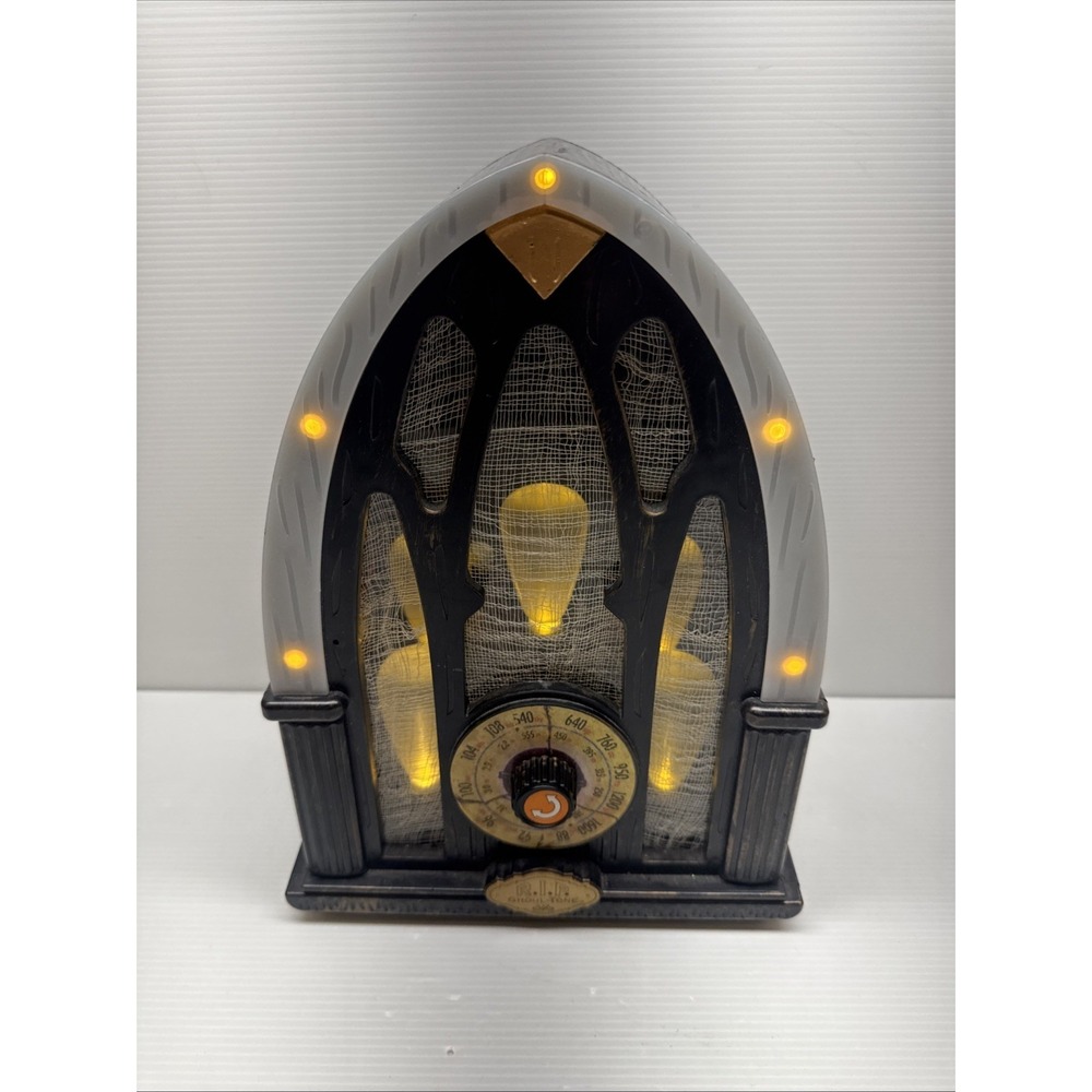 GEMMY "Vintage" Radio Lights Sound Talking Halloween Decor Instructions
